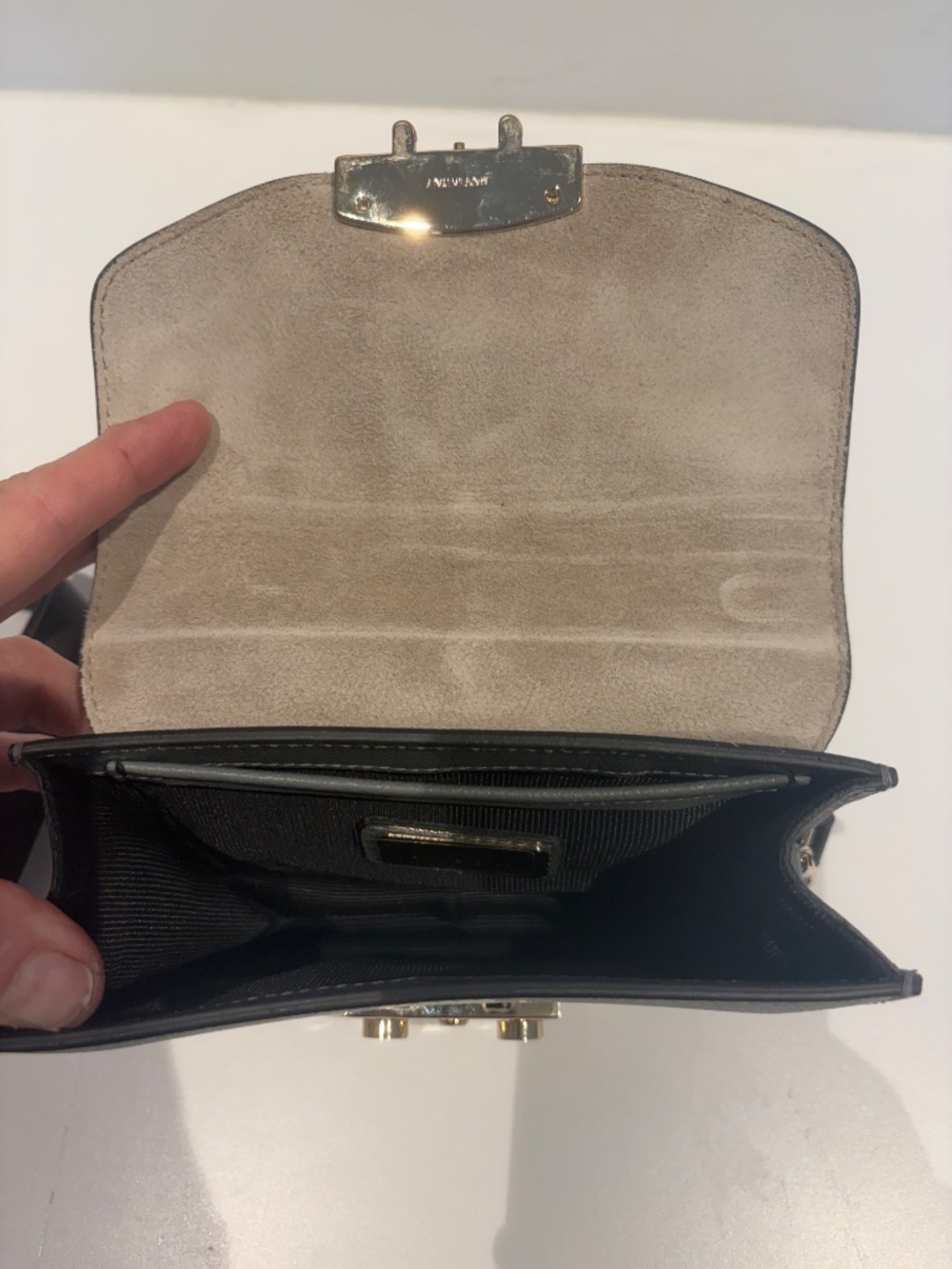 Furla Metropolis Jungle Mini Crossbody Wolf Purse - Picture 3 of 7